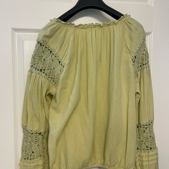 Lucky Brand Crochet Peasant Blouse - Picture 5 of 9